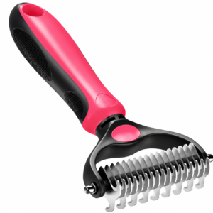 Pet Grooming Deshedding Comb – Stainless Steel Undercoat Rake for Dogs & Cats